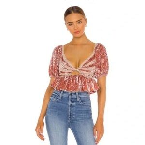 Free People Velvet Blouse
